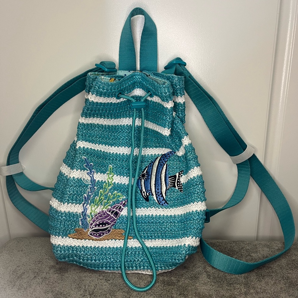 Vera Bradley Outlet Straw Drawstring Backpack